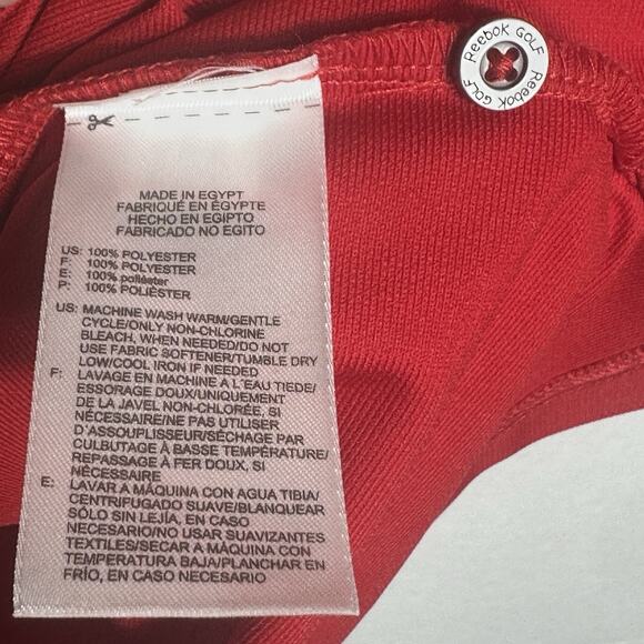 Reebok Big & Tall Golf Polo Shirt Mens 3XLT Red Moisture Wicking Athletic Fit - Picture 7 of 9